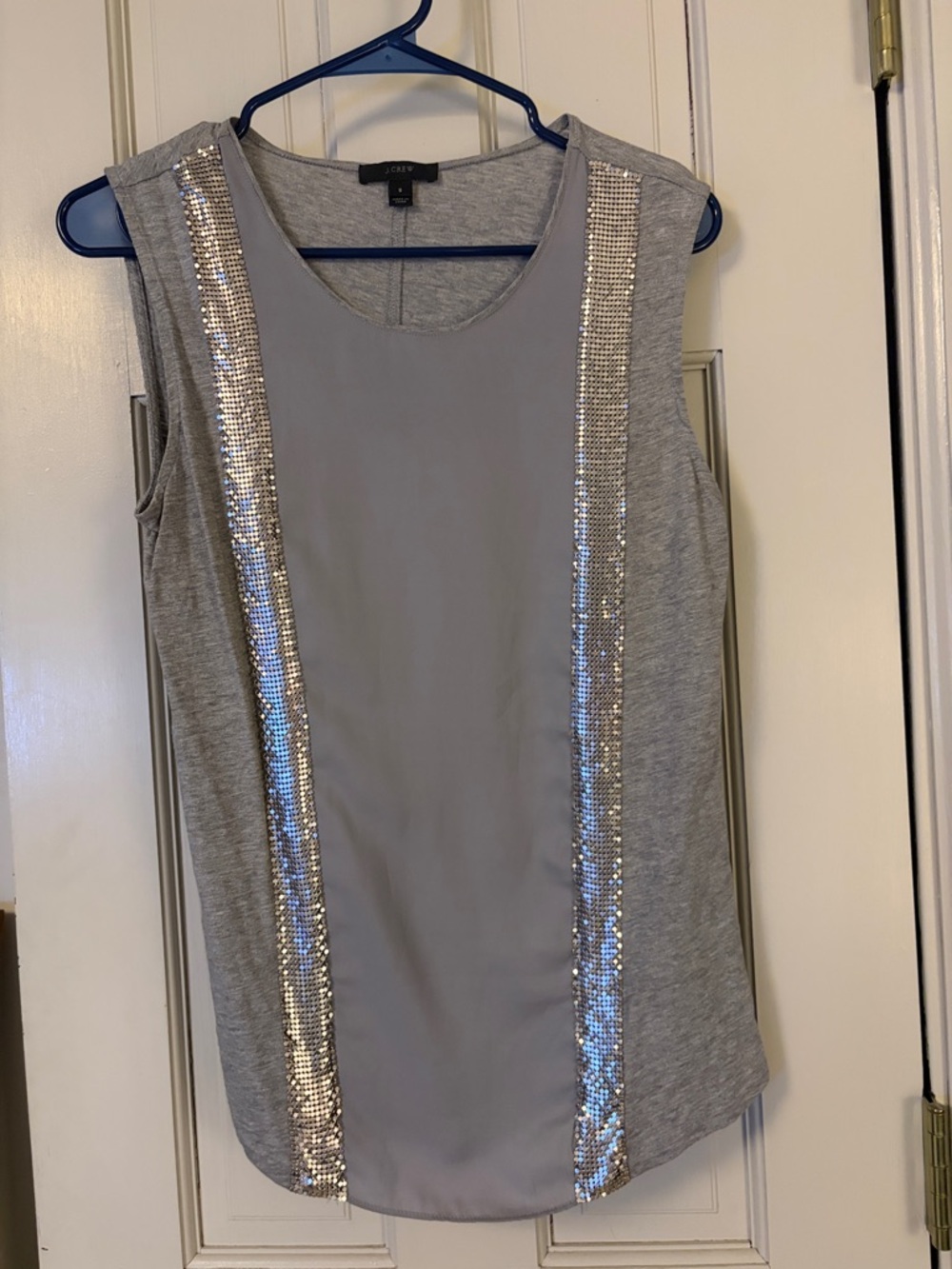 Jcrew sequin Grey Tank top